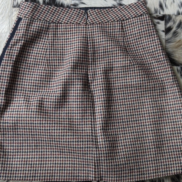 Zara blue/red houndstooth skirt - Picture 4 of 4